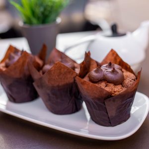 Muffin de chocolate puro