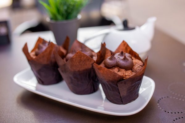 Muffin de chocolate puro